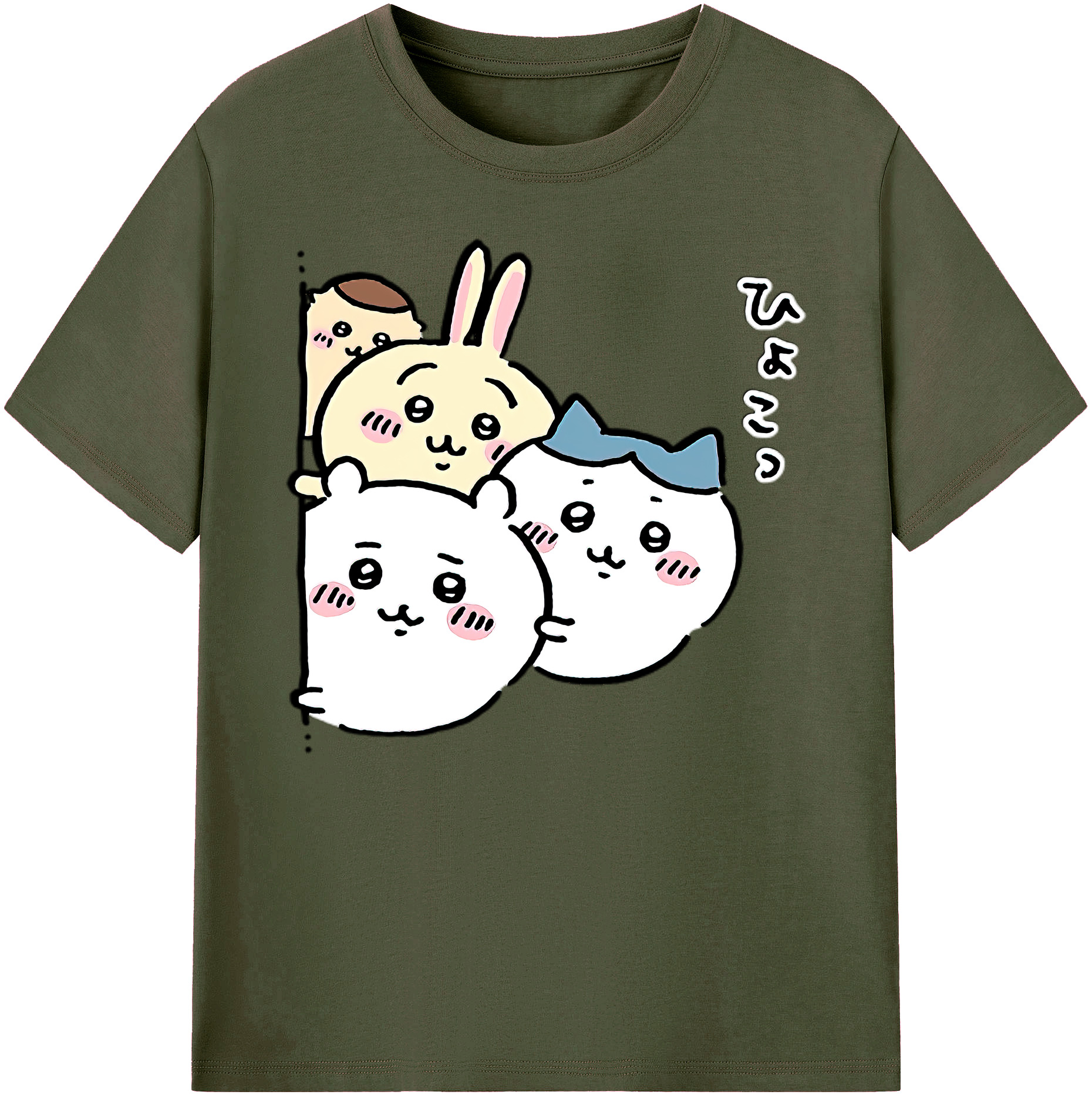 （画像用） ちいかわ ちいかわ Chii-kawa chiikawa 綿100％ メンズ半袖Tシャツ｜肌触りやわらか＆通気性